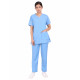 Medlooks Scrub Suit set piping design for Women/Female with Matching Scrub Cap