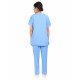 Medlooks Scrub Suit set piping design for Women/Female with Matching Scrub Cap