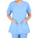 Medlooks Scrub Suit set piping design for Women/Female with Matching Scrub Cap