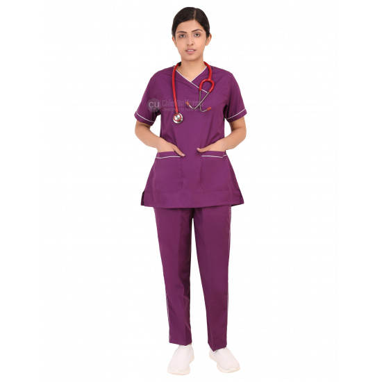 Medlooks Scrub Suit set with piping for Women/Female