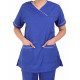Medlooks Scrub Suit set piping design for Women/Female with Matching Scrub Cap