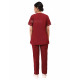 Medlooks Scrub Suit set piping design for Women/Female with Matching Scrub Cap