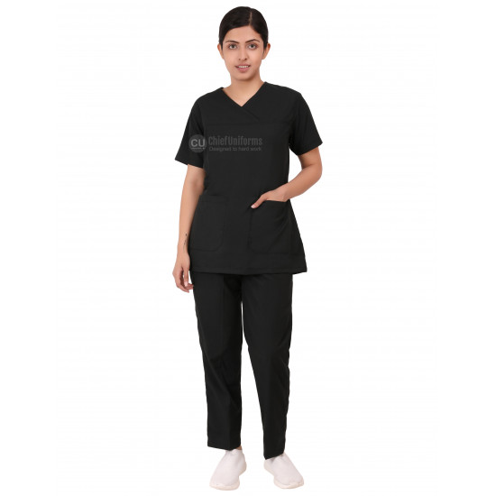 Medlooks Scrub Suit set for Women/Female with Matching Scrub Cap