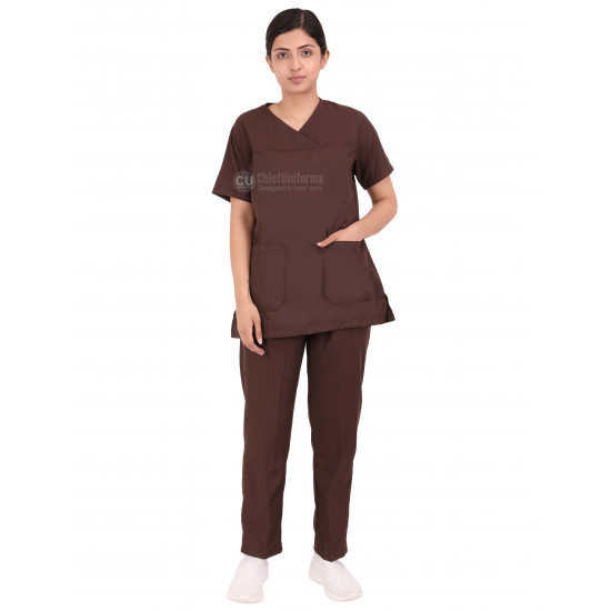 Medlooks Scrub Suit set for Women/Female with Matching Scrub Cap