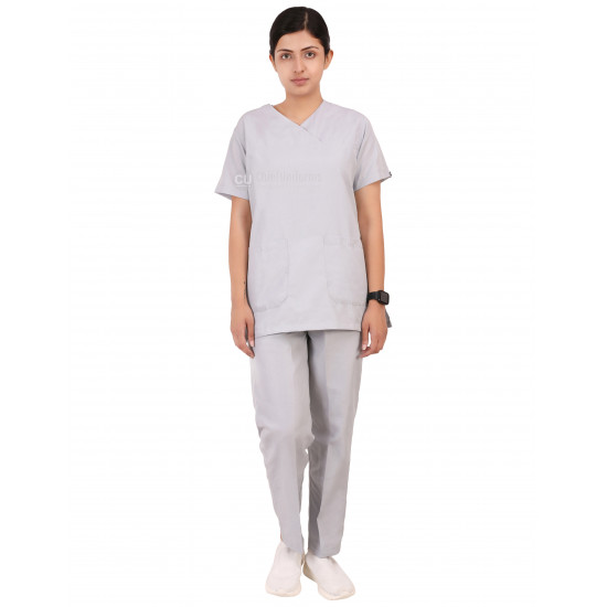 Medlooks Scrub Suit set for Women/Female with Matching Scrub Cap