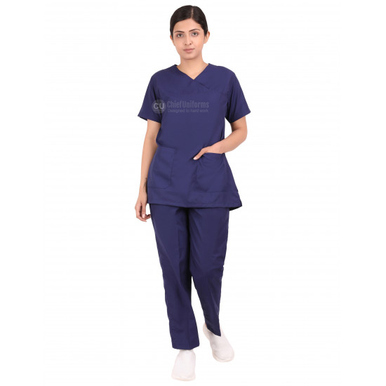 Medlooks Scrub Suit set for Women/Female with Matching Scrub Cap