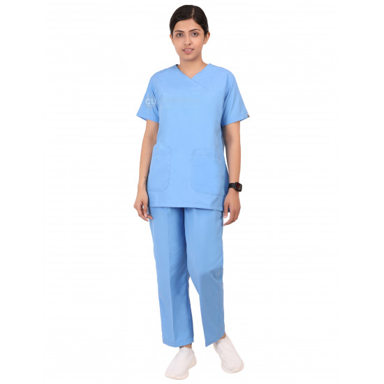 Medlooks Scrub Suit set for Women/Female with Matching Scrub Cap