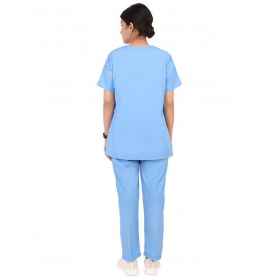Medlooks Scrub Suit set for Women/Female with Matching Scrub Cap