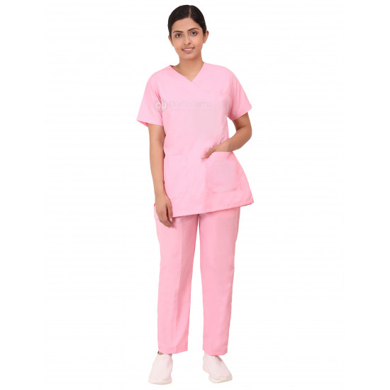 Medlooks Scrub Suit set for Women/Female with Matching Scrub Cap
