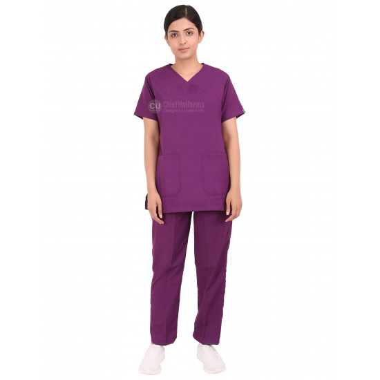 Medlooks Scrub Suit set for Women/Female with Matching Scrub Cap