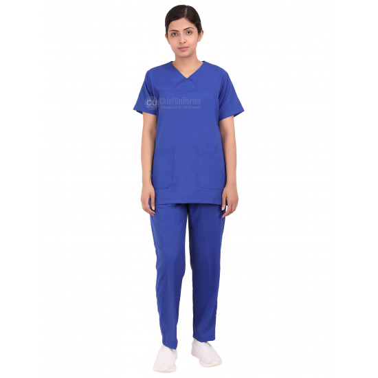 Medlooks Scrub Suit set for Women/Female with Matching Scrub Cap