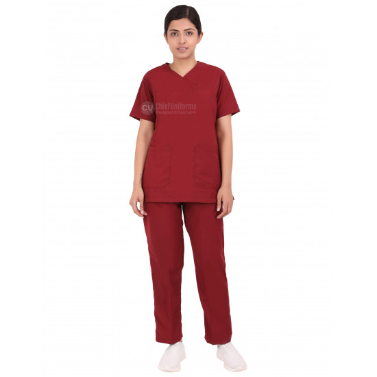Medlooks Scrub Suit set for Women/Female with Matching Scrub Cap