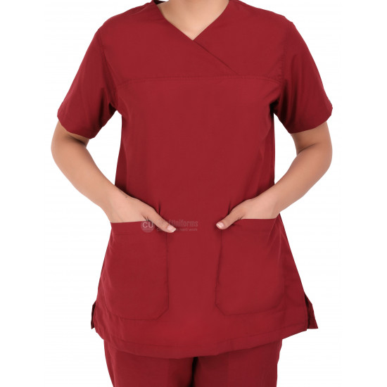 Medlooks Scrub Suit set for Women/Female with Matching Scrub Cap