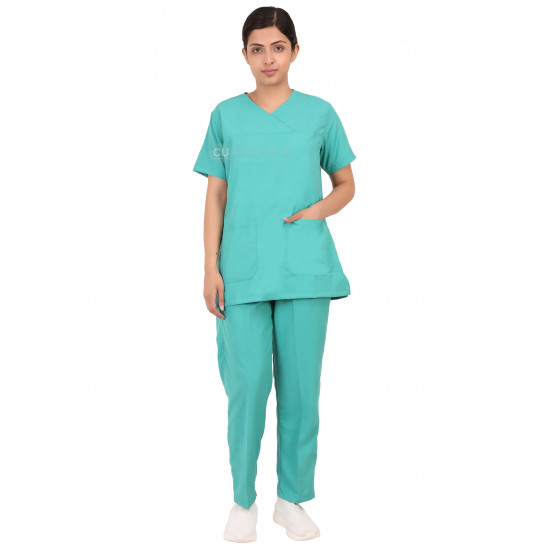 Medlooks Scrub Suit set for Women/Female with Matching Scrub Cap