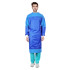 Medlooks Cotton Reusable Surgeon Gown with Impervious Material and with Set of Face Mask and Cap | Blue
