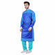 Medlooks Cotton Reusable Surgeon Gown with Impervious Material and with Set of Face Mask and Cap | Blue