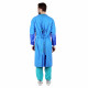 Medlooks Cotton Reusable Surgeon Gown with Impervious Material and with Set of Face Mask and Cap | Blue