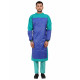 Medlooks Cotton Reusable Surgeon Gown with Impervious Material and with Set of Face Mask and Cap | Green