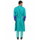Medlooks Cotton Reusable Surgeon Gown with Impervious Material and with Set of Face Mask and Cap | Green