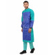 Medlooks Cotton Reusable Surgeon Gown with Impervious Material and with Set of Face Mask and Cap | Green