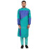 Medlooks Cotton Reusable Ortho Surgeon Gown with Impervious Material and with Set of Face Mask and Cap | Green