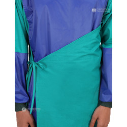 Medlooks Cotton Reusable Ortho Surgeon Gown with Impervious Material and with Set of Face Mask and Cap | Green