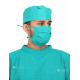 Medlooks Cotton Reusable Ortho Surgeon Gown with Impervious Material and with Set of Face Mask and Cap | Green
