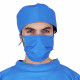 Medlooks Cotton Reusable Surgeon Gown with Set of Face Mask and Cap | Blue