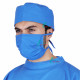 Medlooks Cotton Reusable Surgeon Gown with Set of Face Mask and Cap | Blue
