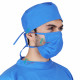 Medlooks Cotton Reusable Surgeon Gown with Set of Face Mask and Cap | Blue