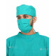 Medlooks Cotton Reusable Surgeon Gown with Set of Face Mask and Cap | Green
