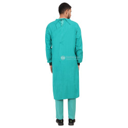 Medlooks Cotton Reusable Ortho Surgeon Gown with Set of Face Mask and Cap | Green