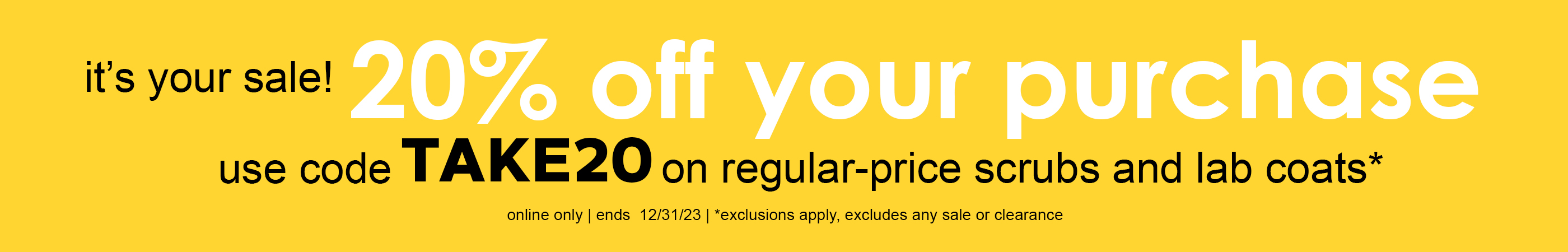 20% off your purchase