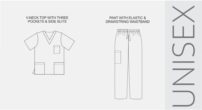 unisex scrub suit set